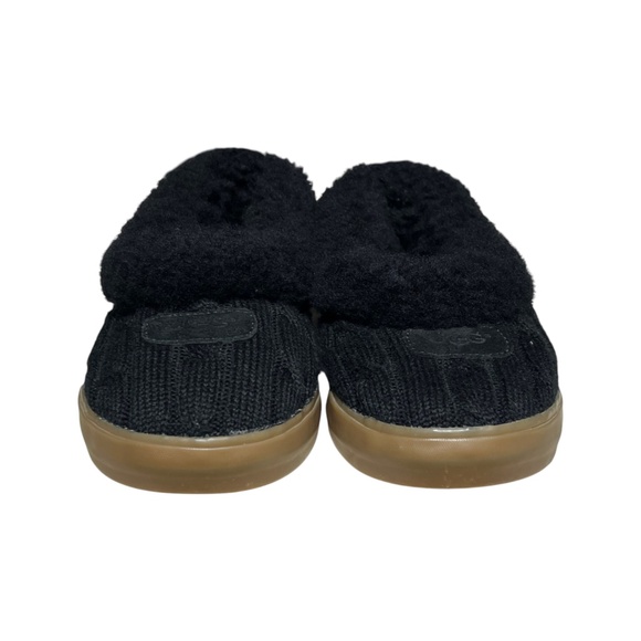UGG Women's Cable Knit Sweater Slippers Size 7 Rylan Sheepskin Lined Cottagecore - Picture 8 of 11